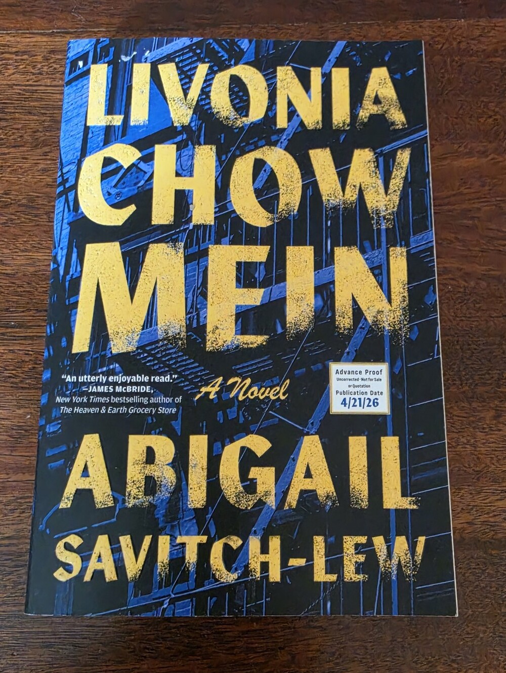 Livonia Chow Mein by Abigail Savitch-Lew Paperback Book ARC Uncorrected Proof